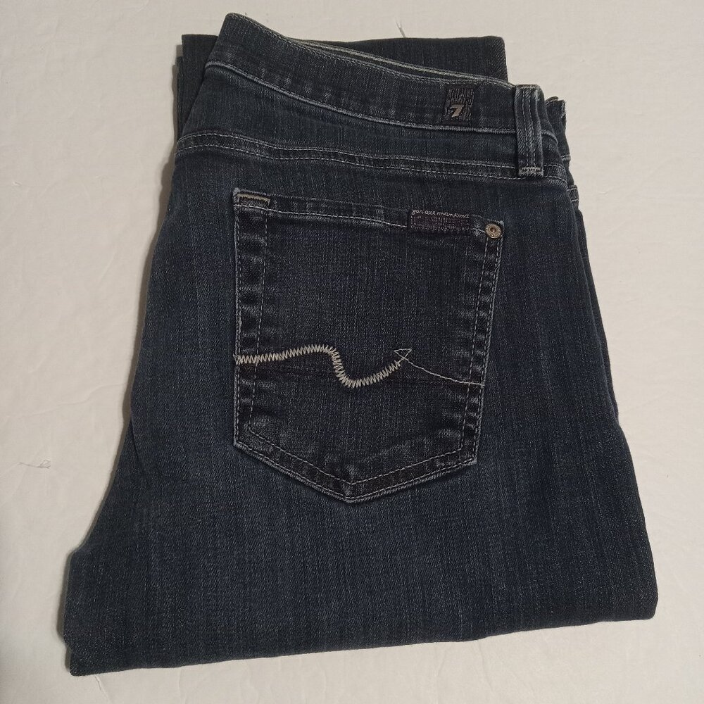7 For All Mankind Women's Straight Leg Raw Hem Jeans 30 RU190Y43A